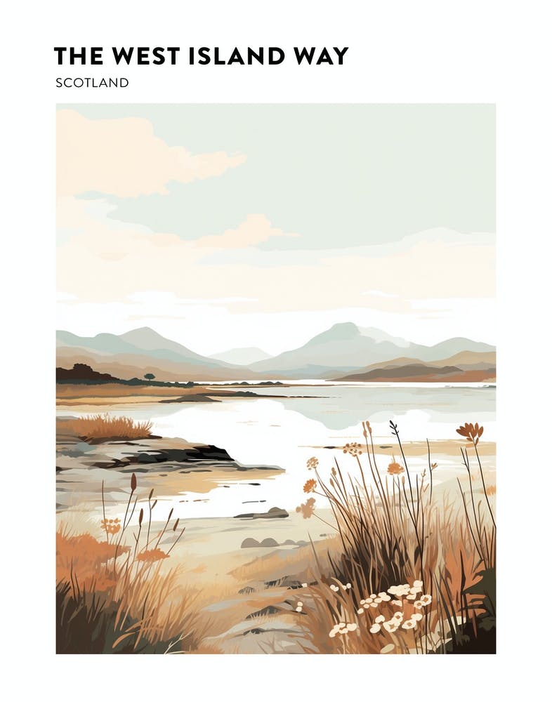 The West Island Way Scotland 4 Hiking Trail Landscape Poster