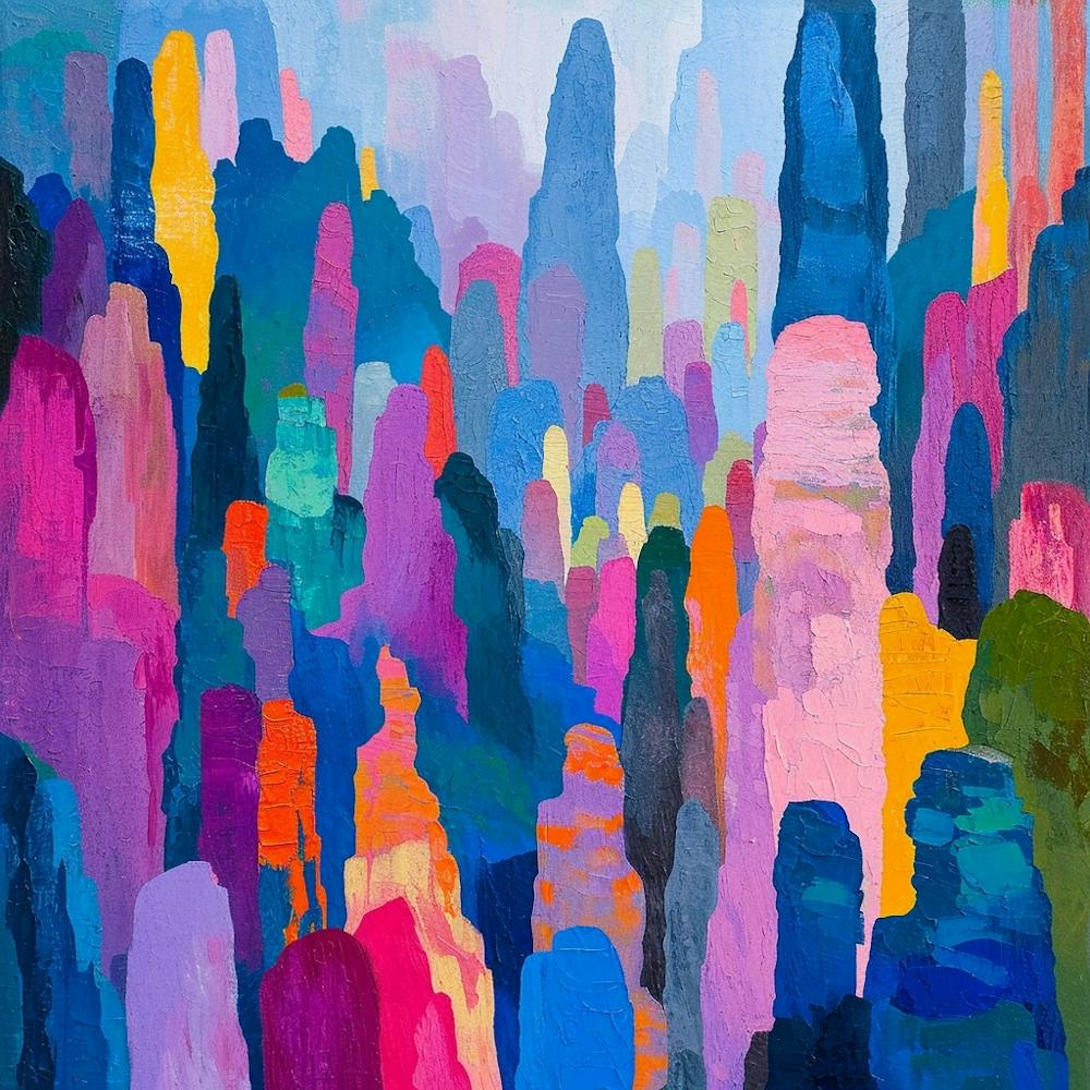 Colourful Abstract Zhangjiajie National Forest China 2