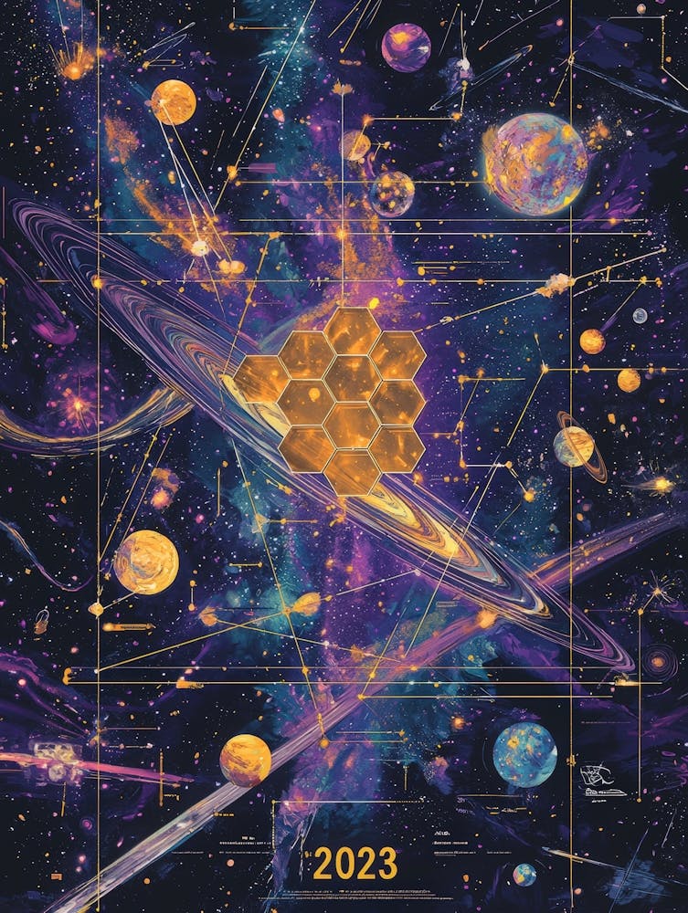 Aihrgdesign A Celestial Science Poster Showcasing New Cosmic 9