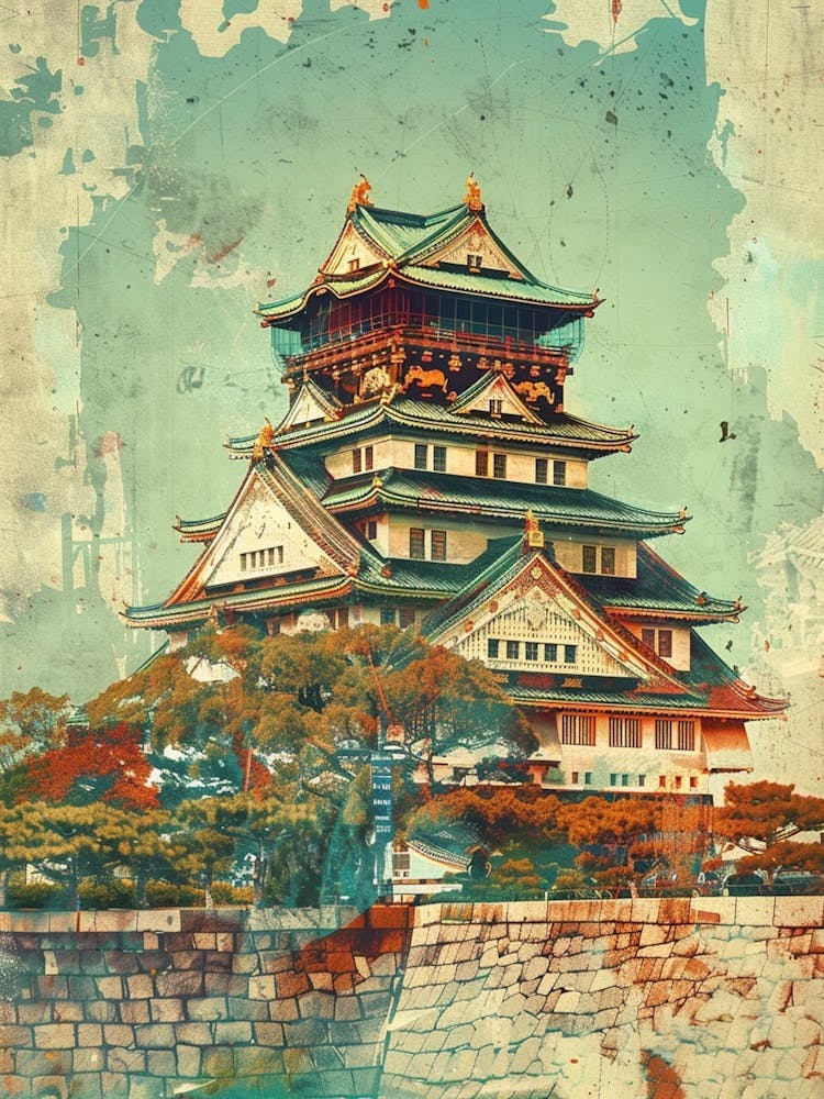Osaka Castle Mid Century Modern 3