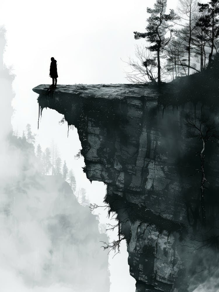 Man Standing On A Cliff 4