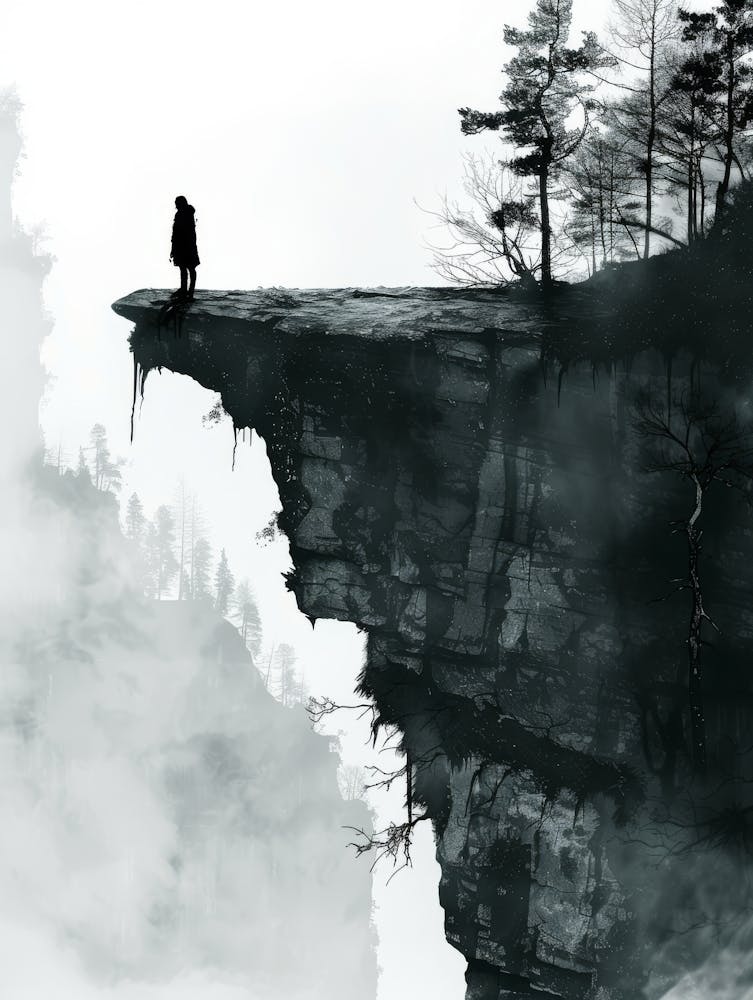 Man Standing On A Cliff 4