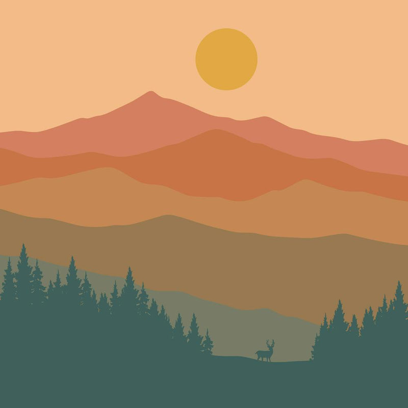 Sunset In The Mountains