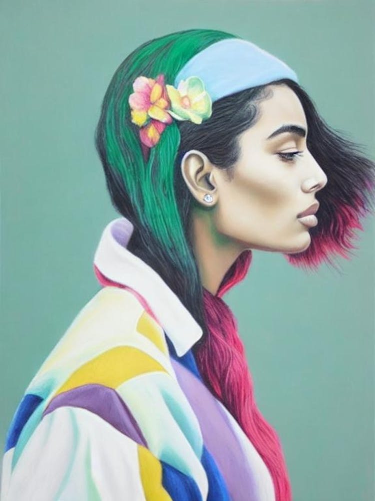 Jessie Reyez Colourful Illustration