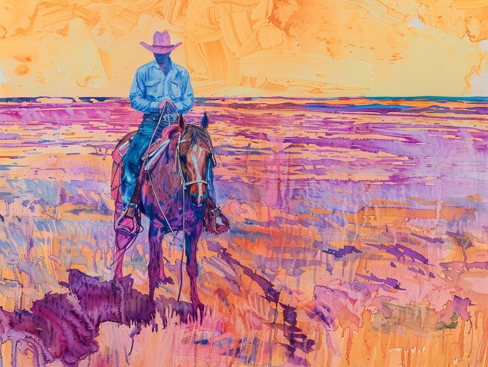 Cowboy Painting Dodge City Kansas 2