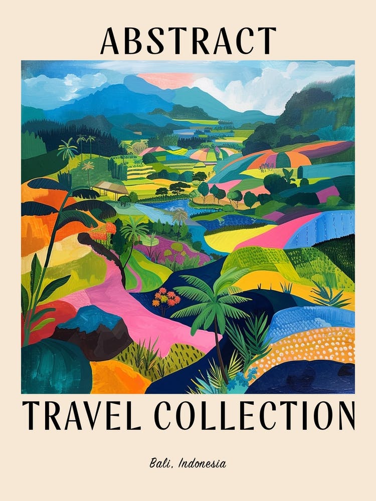 Abstract Travel Collection Poster Bali Indonesia 4