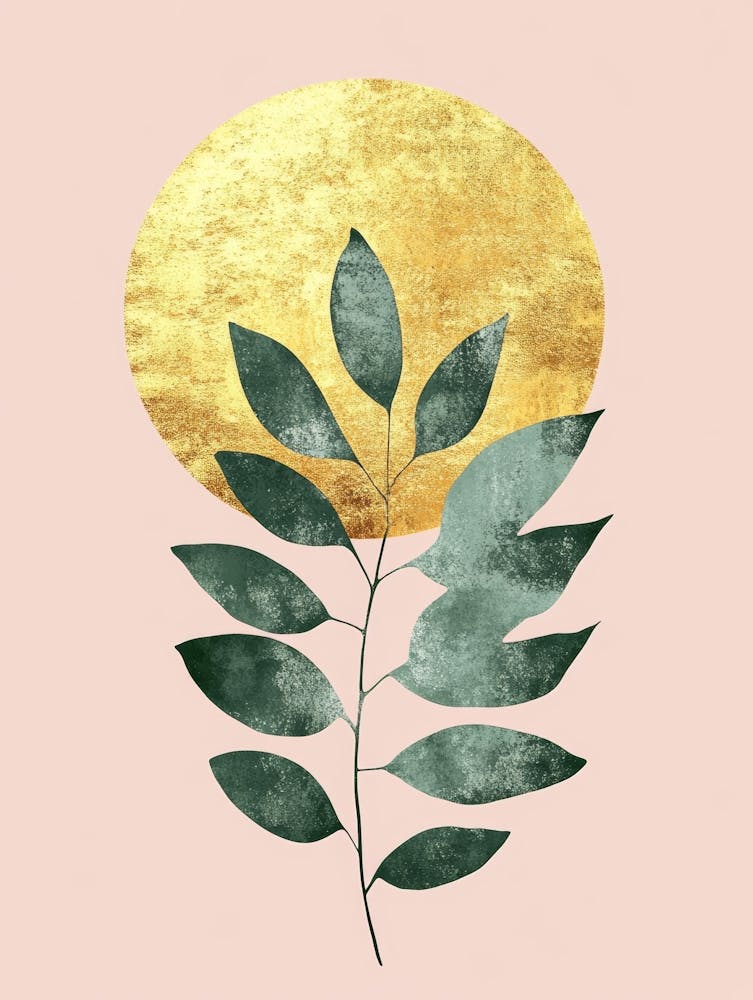Impression sur Toile Feuille d'Or 9