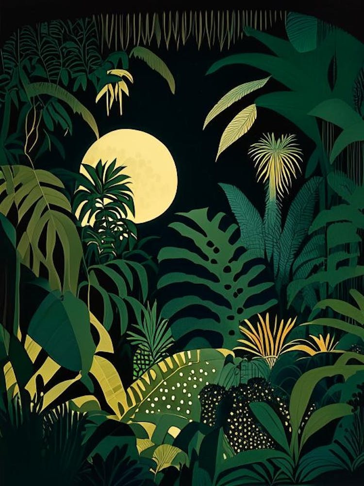 Jungle Night 2 Rousseau Inspired