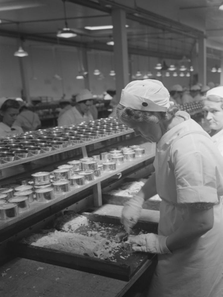 Packing Tuna Into Cans, Columbia River Packing Association, Astoria, Oregon By Russell Lee 1