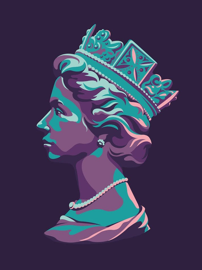 Queen Elizabeth Platinum Jubilee Purple