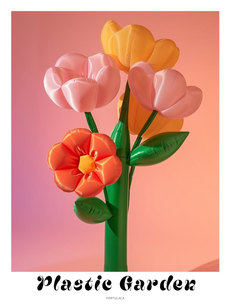 Dreamy Inflatable Flowers Poster Portulaca 1
