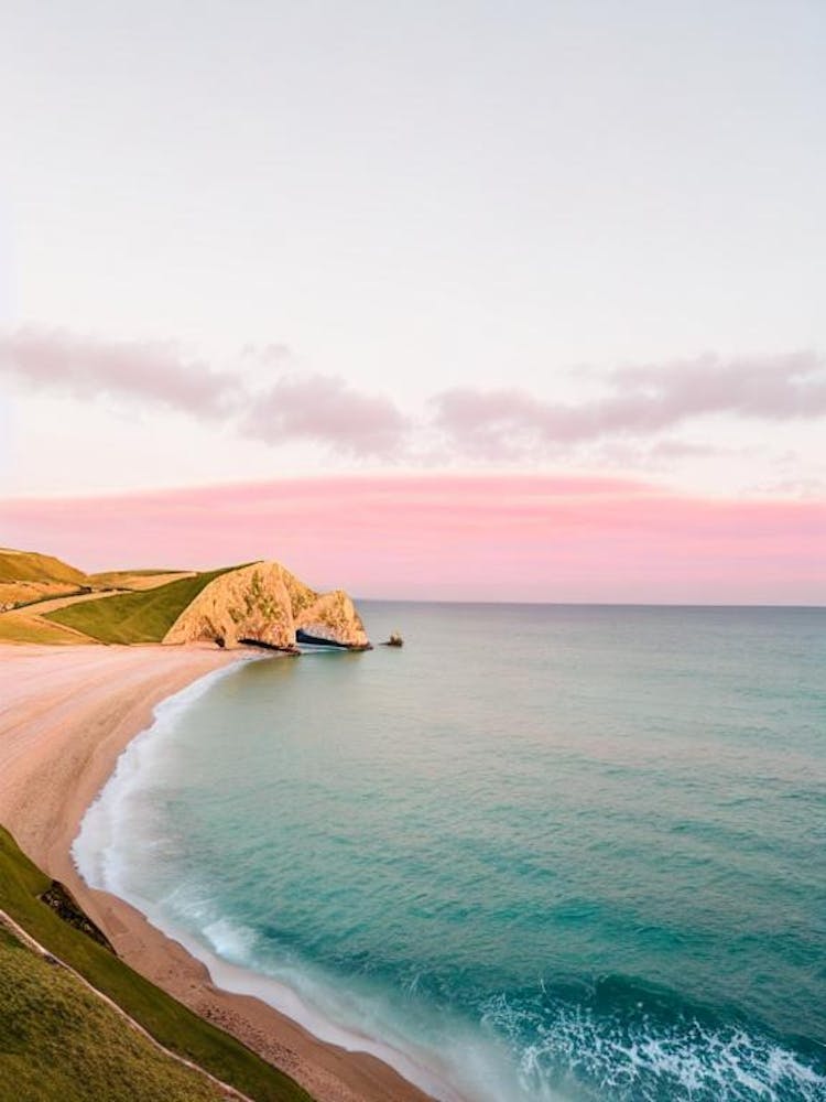 Durdle Door Beach, Dorset Pink Photography 1