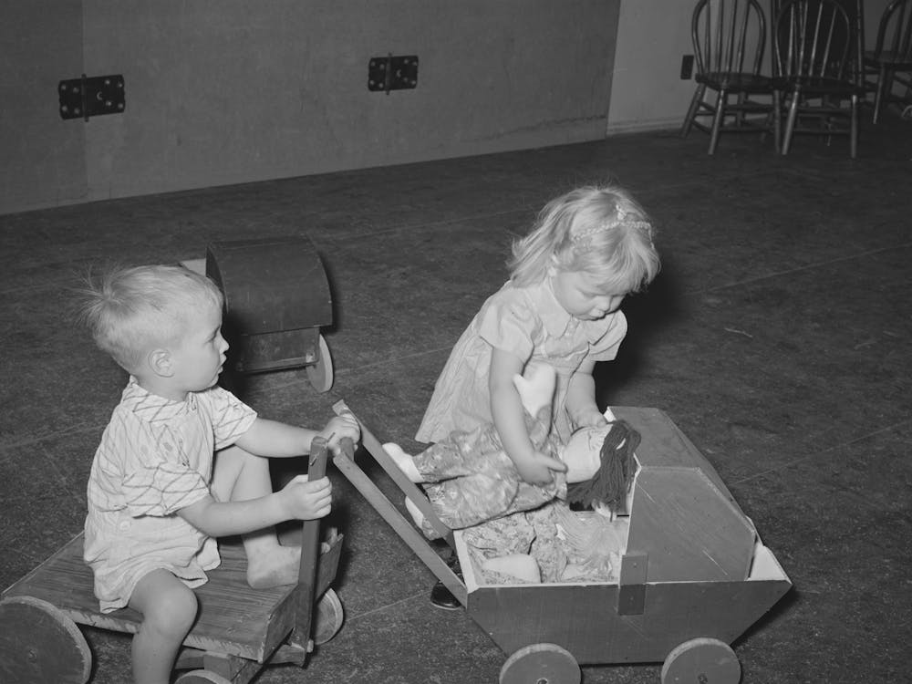 Children Of Agricultural Laborers Playing At The Wpa (Work Projects Administration) Nursery School At The 1