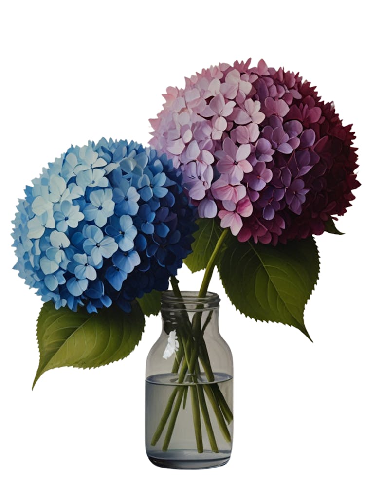 Hydrangeas In Vase