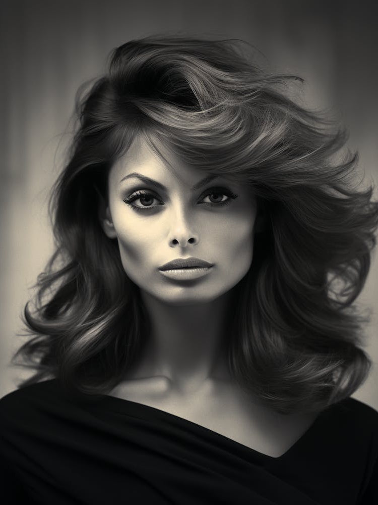 Black And White Photograph Of Sophia Loren 2