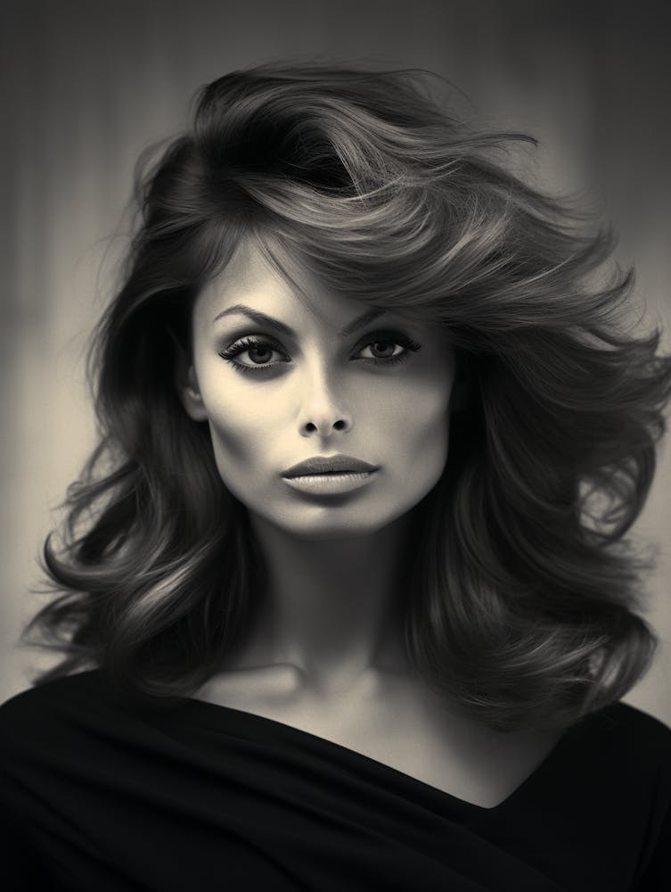 Black And White Photograph Of Sophia Loren 2