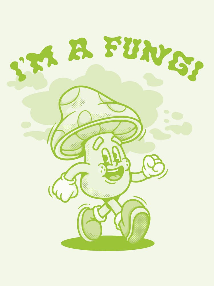 I'm A Fungi Retro Cartoon