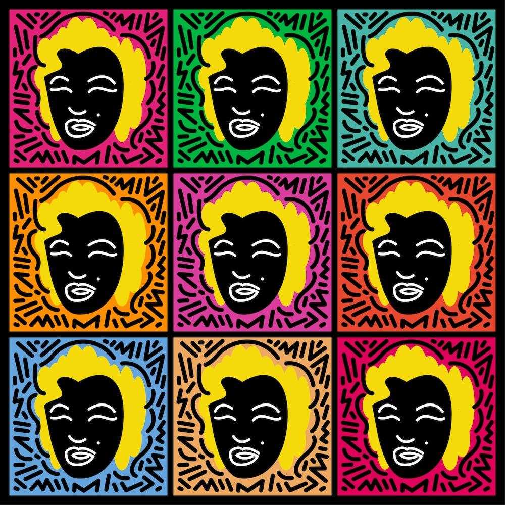 Collage Marilyn Noire Par Hen Macabi