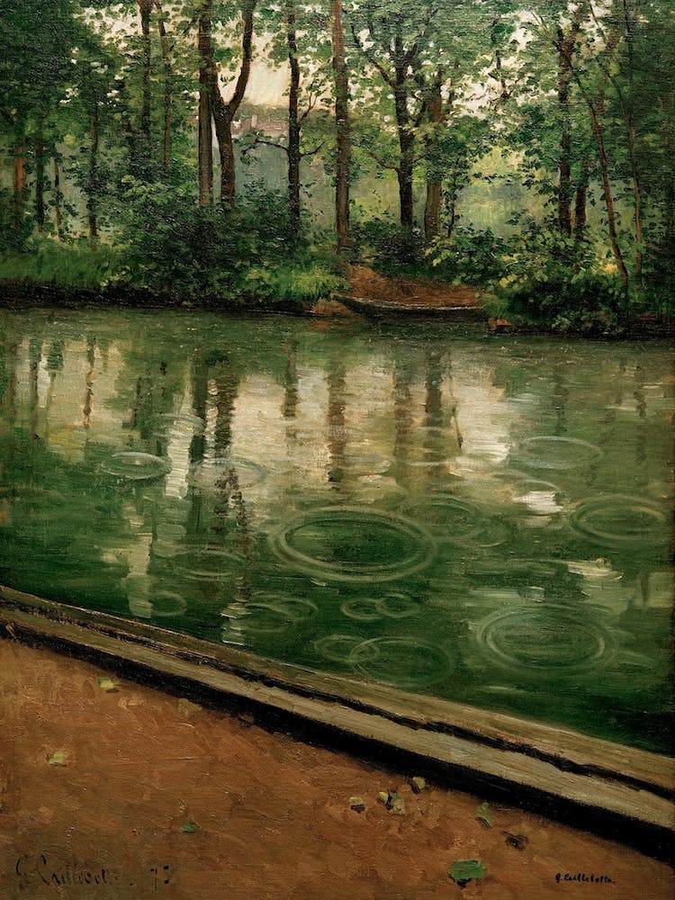 L'Yerres, Pluie, Gustave Caillebotte
