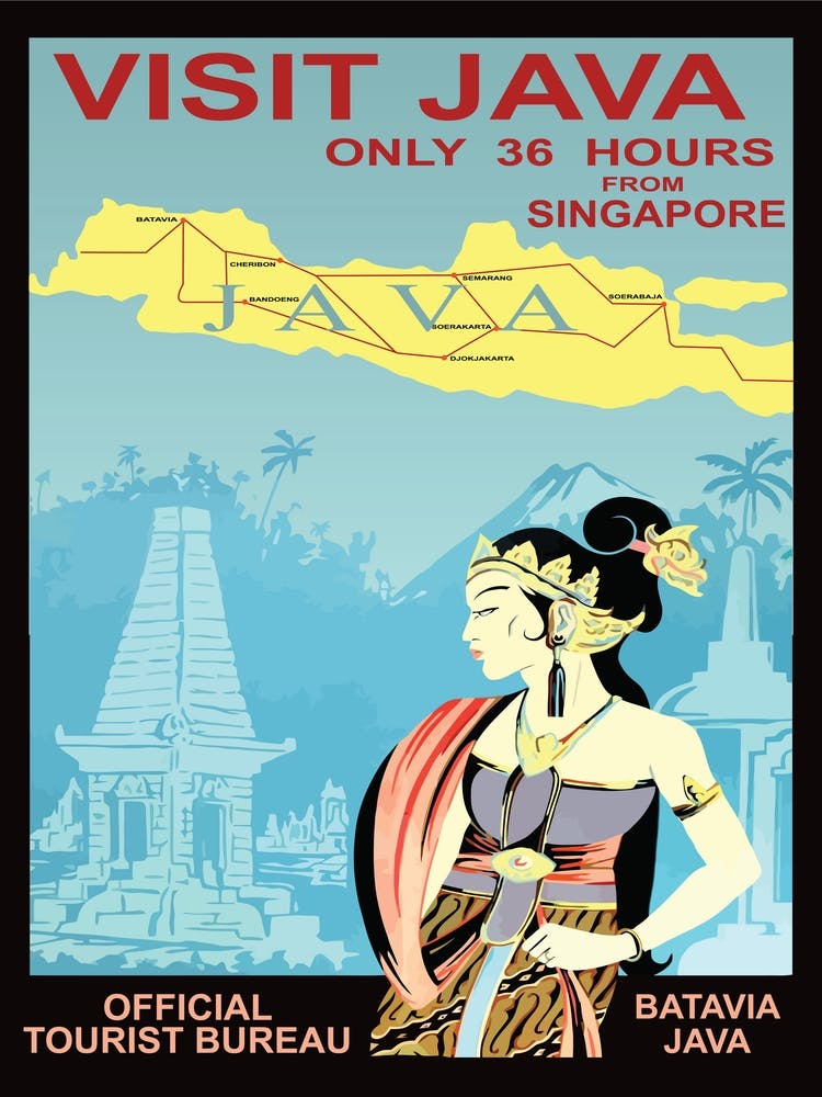 Java, Woman In Traditional Costume Art Print by Vintage Spirit – Fy!