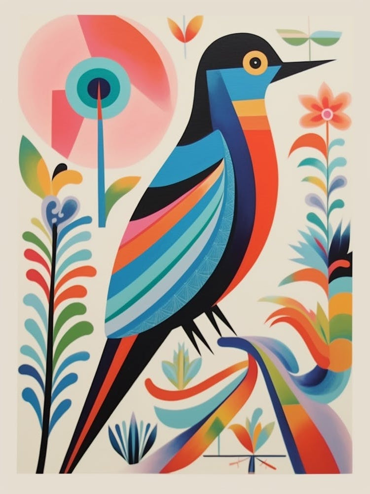 Colourful Scandi Bird Common Tern 1