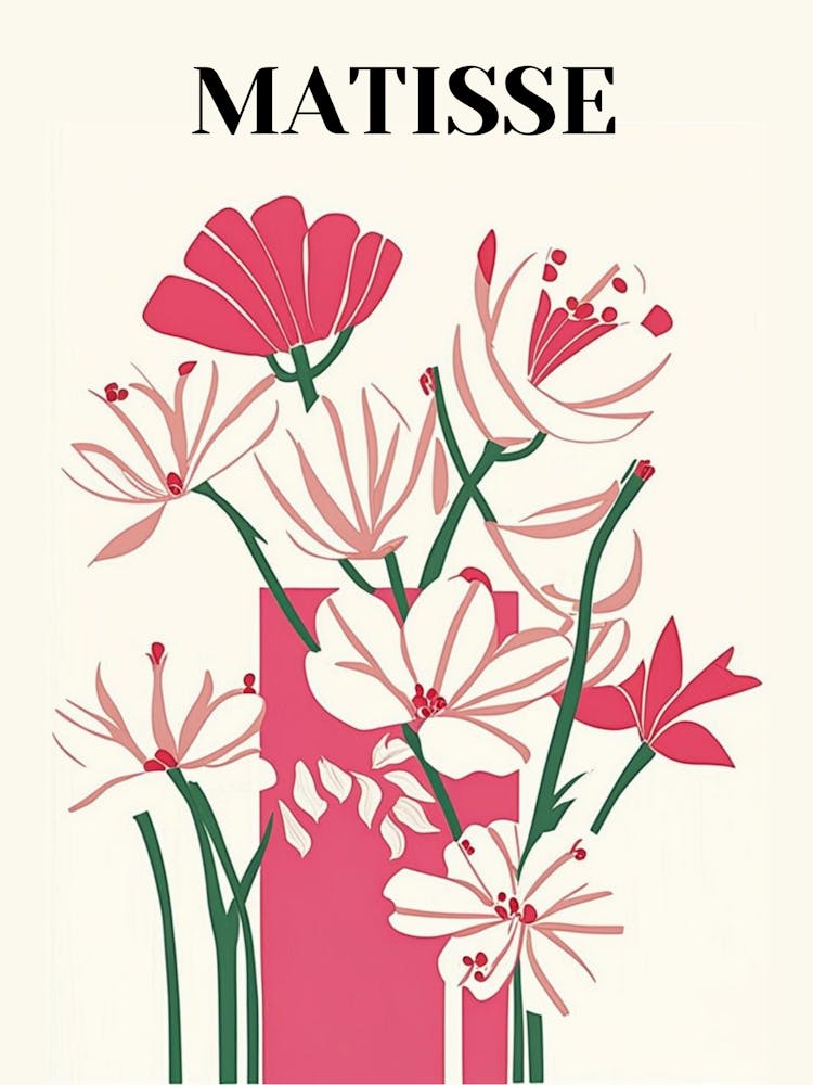 Matisse Pink Flowers 1