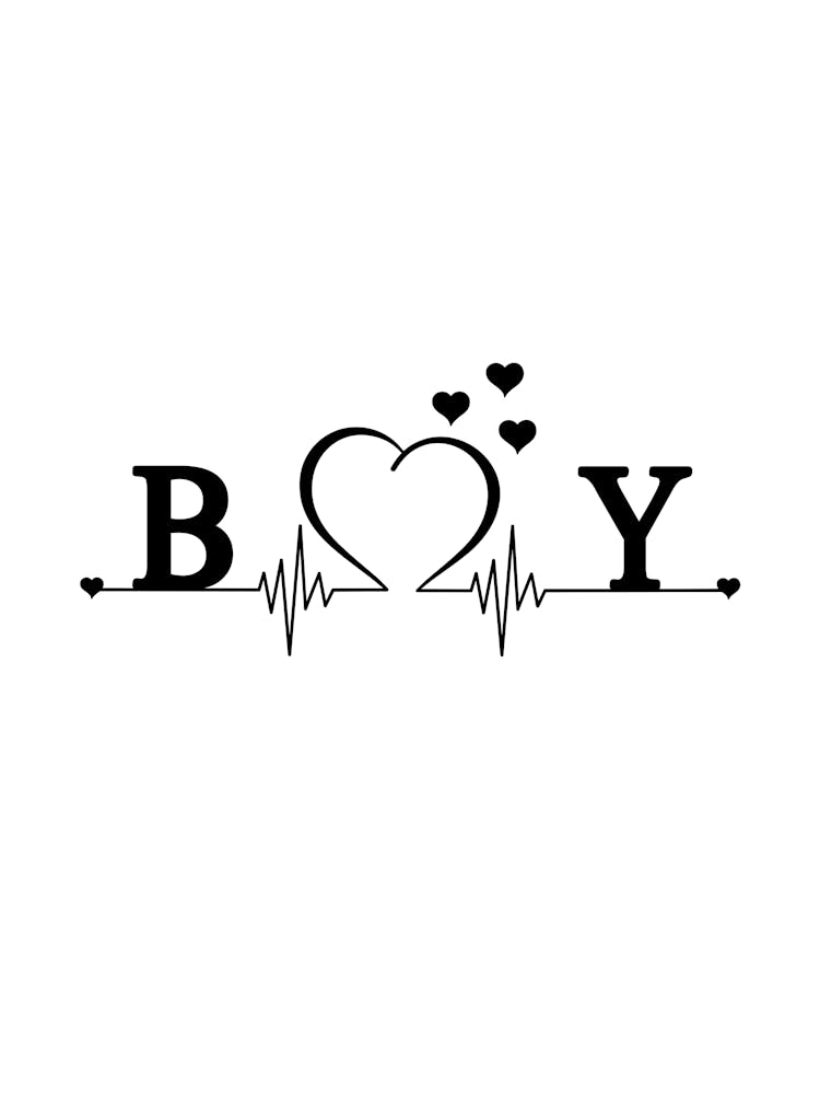 Personalisiertes Paar-Namen-Initial B Und Y Monogramm