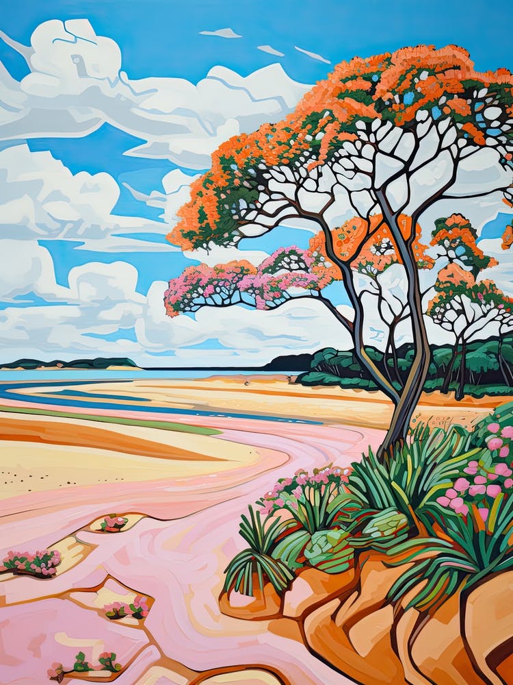 Holkham Bay Beach, Norfolk, Matisse And Rousseau Style 3