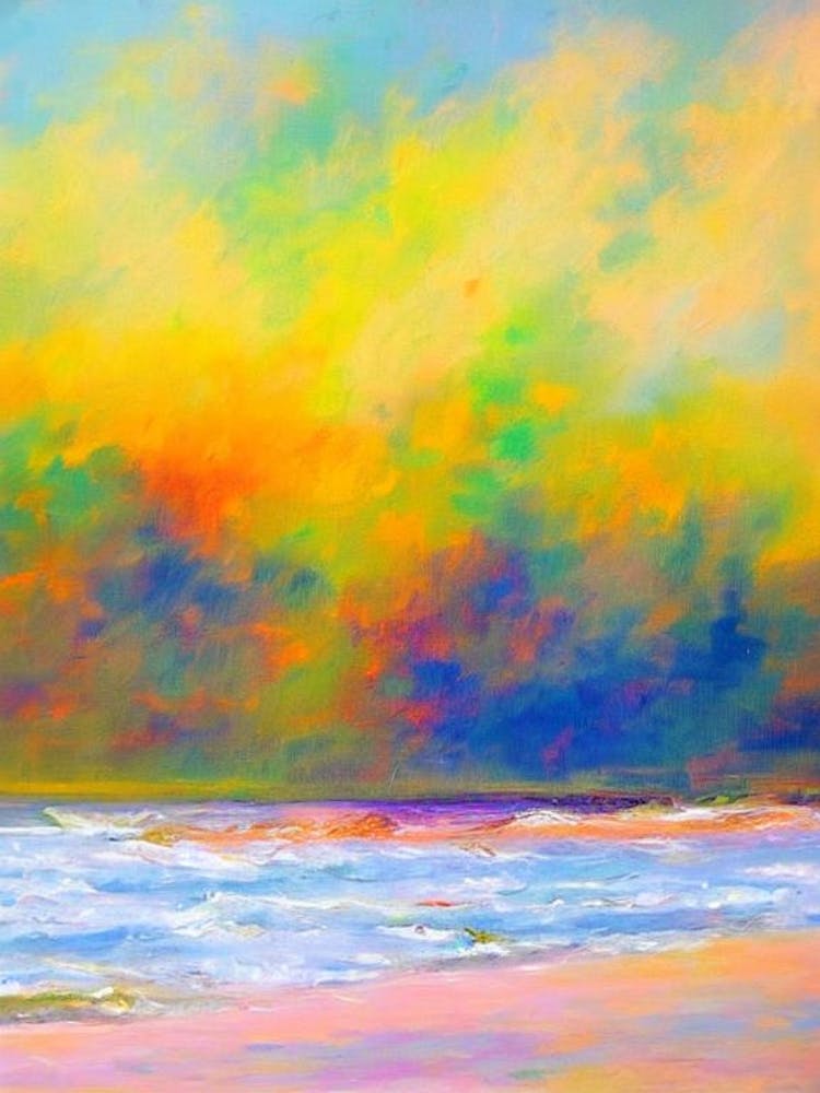 Kudle Beach, Karnataka, India Bright Abstract