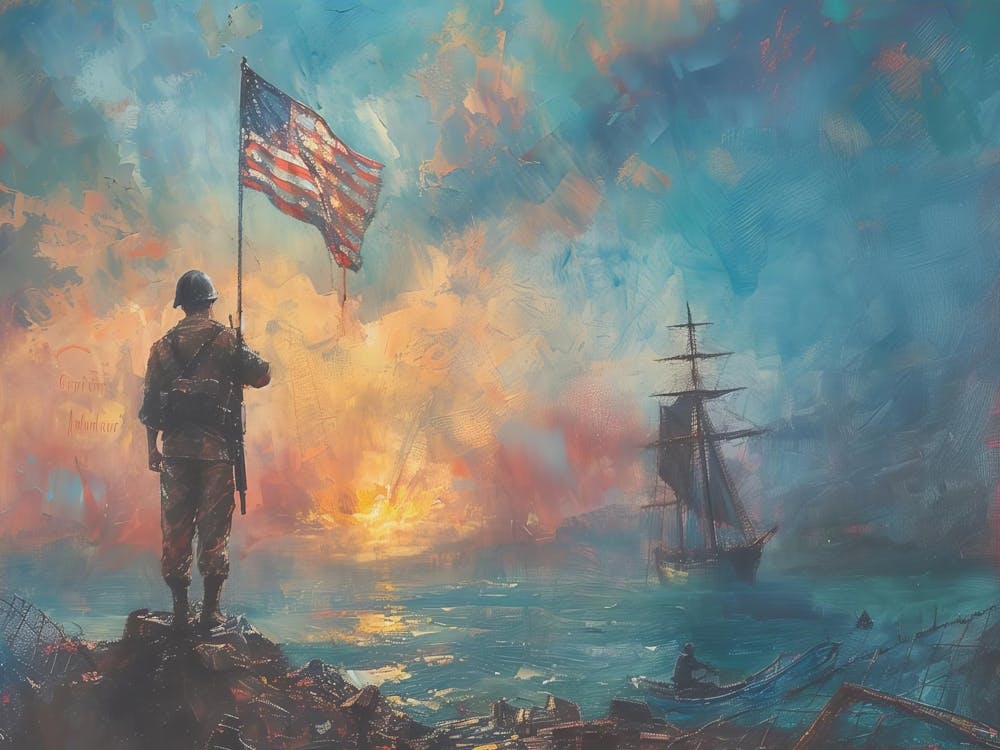 Hommage an Soldaten Gemälde, Patrioten Deko, Militär Geschenk, Veteranen Kunstwerk, Amerikanische Flaggen Kunst, Leinwand Wandkunst, Soldaten Flagge, Amerika Kunst
