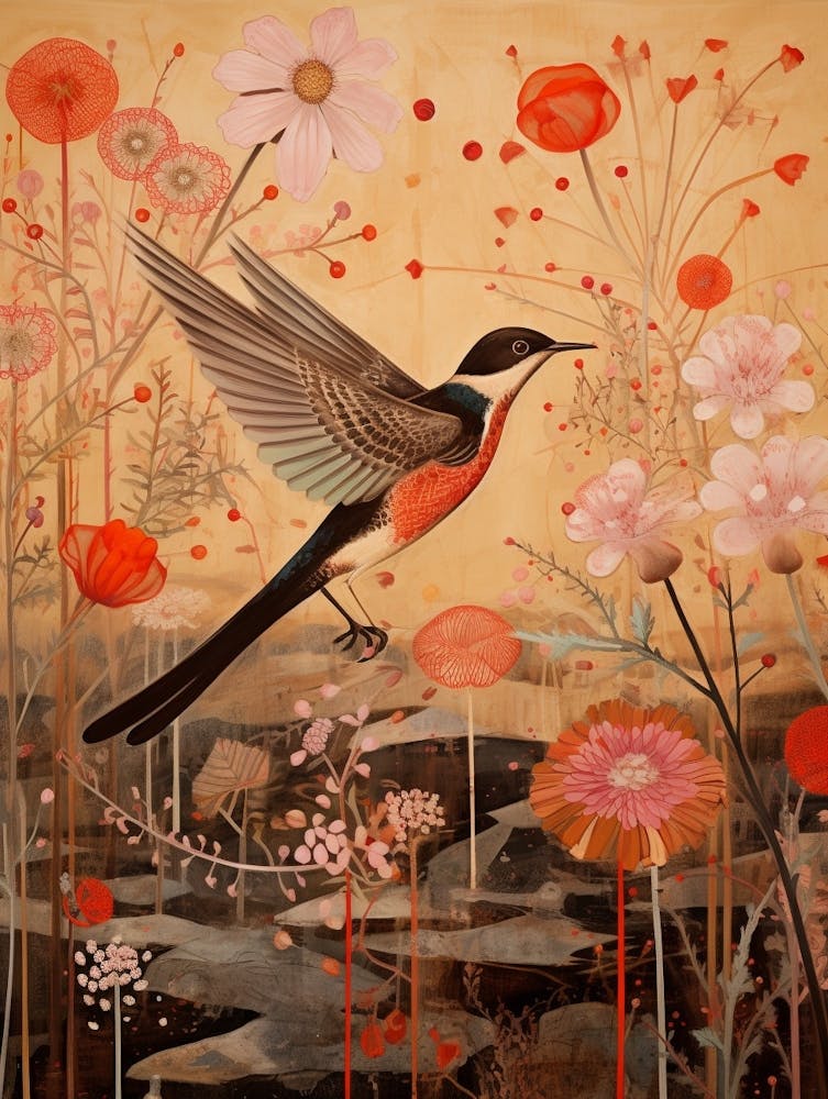 Swallow 3 Detailed Bird Painting