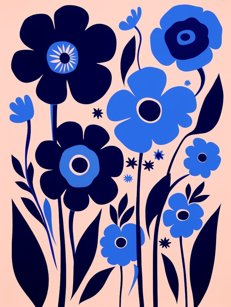 Blue Flower Illustration Flax Flower 1