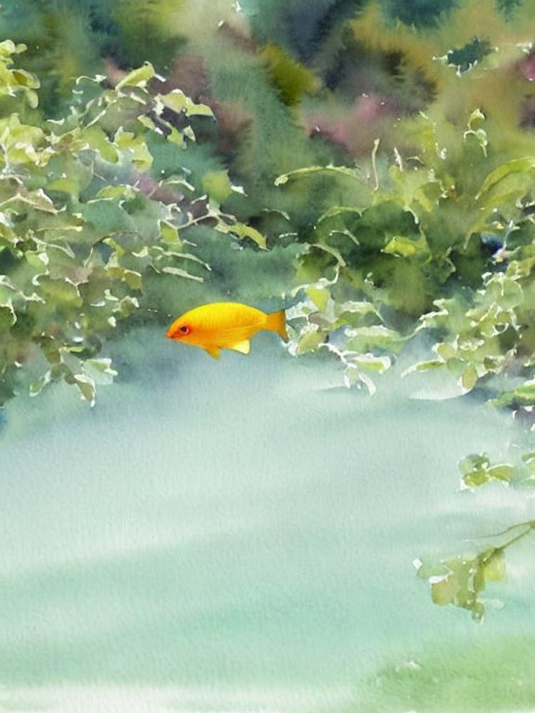 Yellow Tang Storybook Watercolour