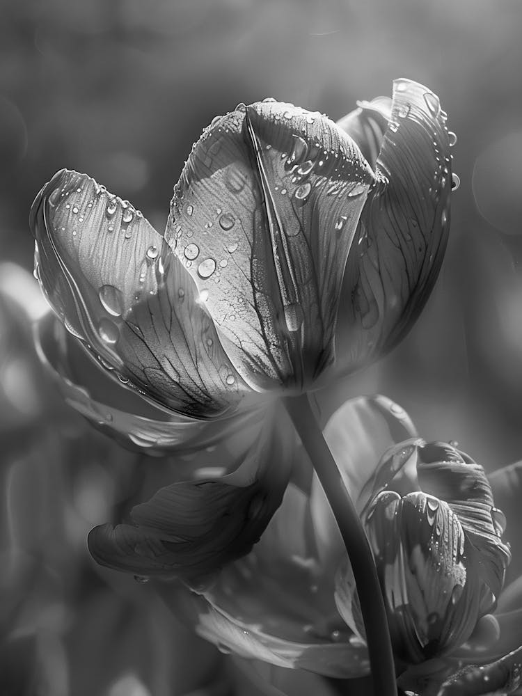 Tulipes Noir et Blanc 4