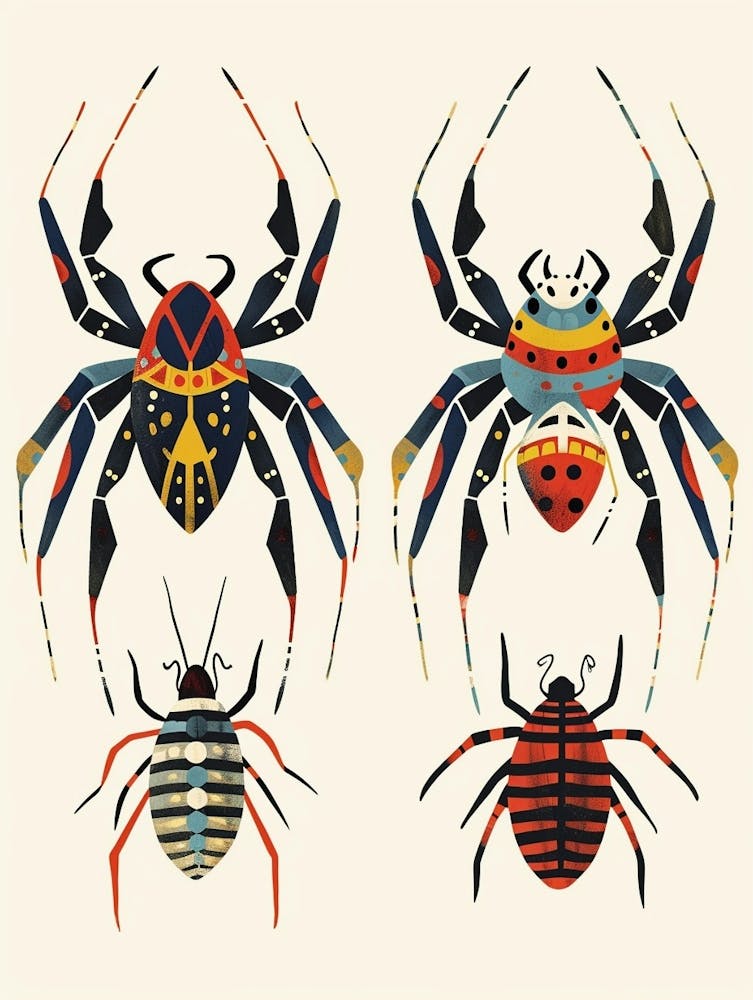 Colourful Insect Illustration Spider 9