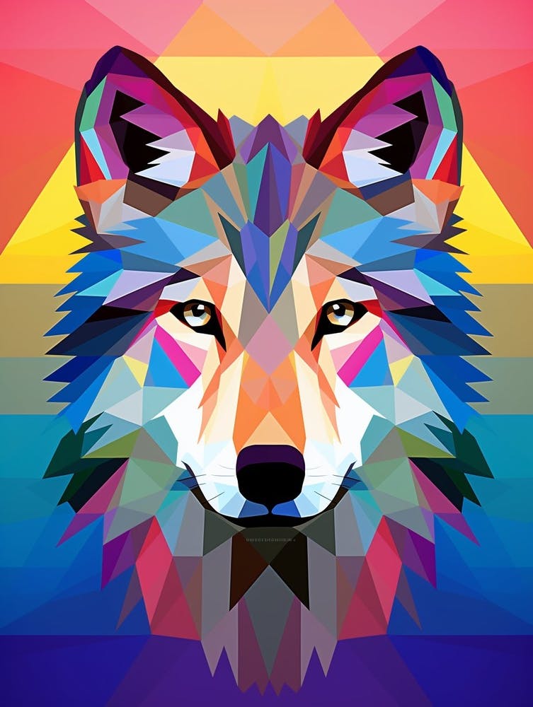 Wolf Geometric Abstract 5