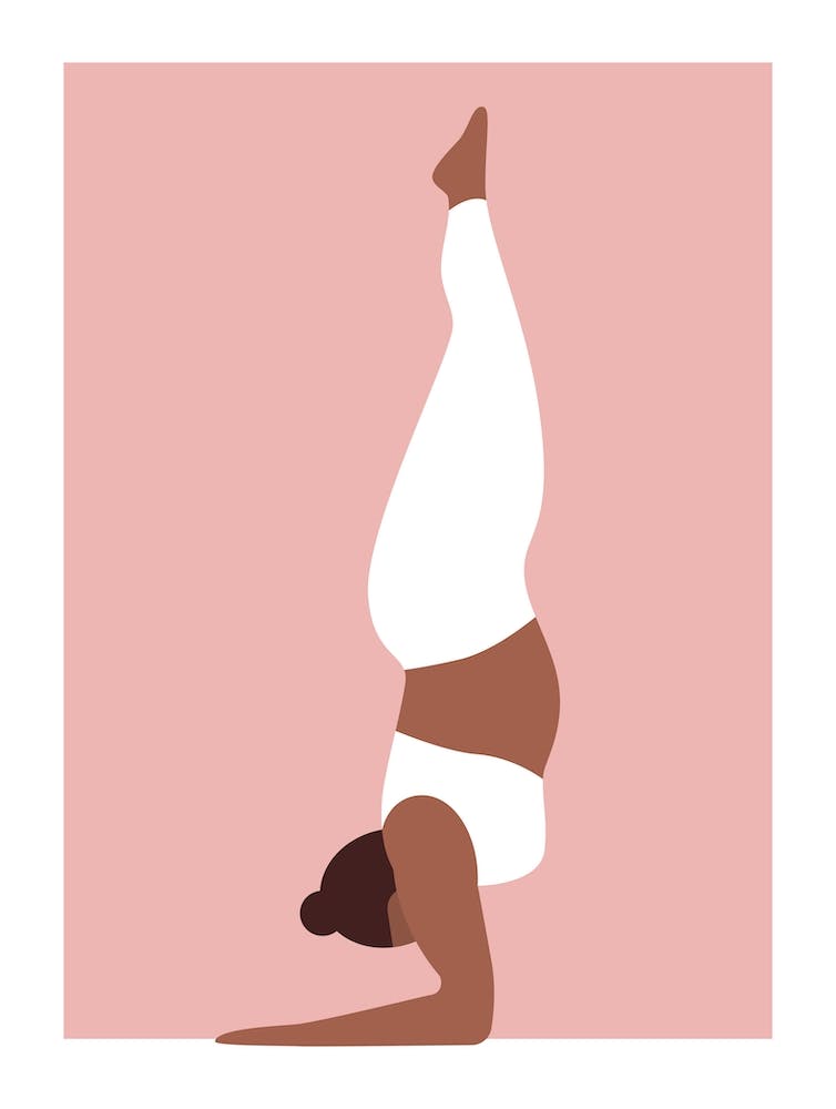 Yoga Pose in pink