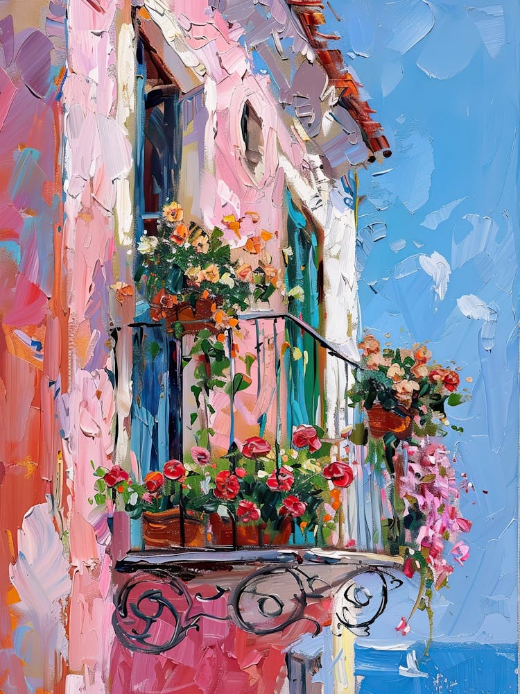 Balcony Painting In Amalfi 2