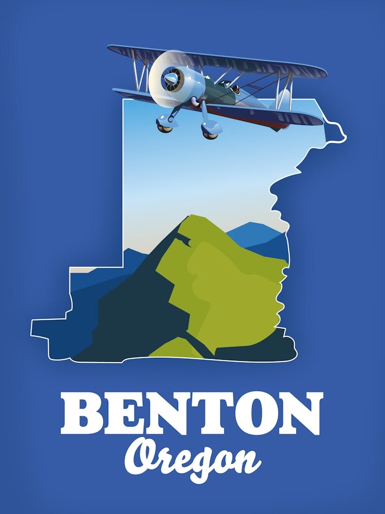 Benton Oregon Travel map