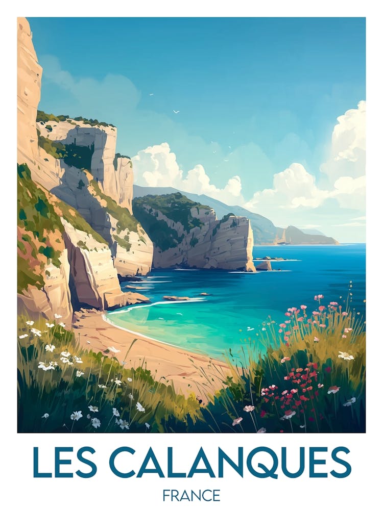 Affiche de voyage Les Calanques