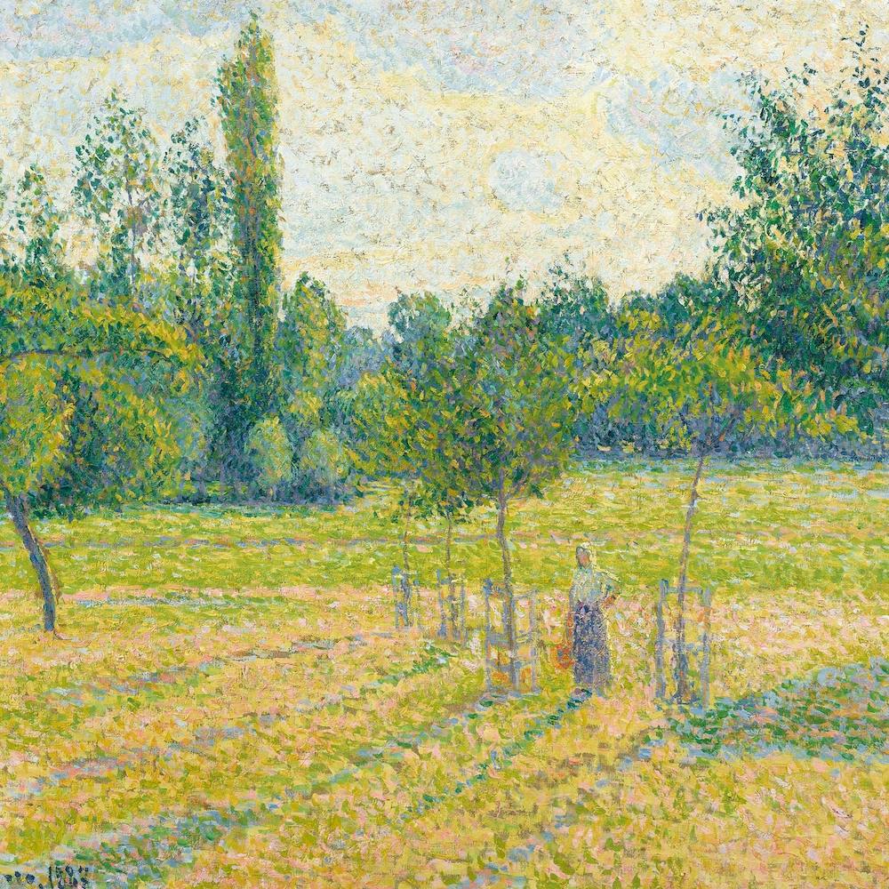 Late Afternoon In The Meadow, Camille Pissarro