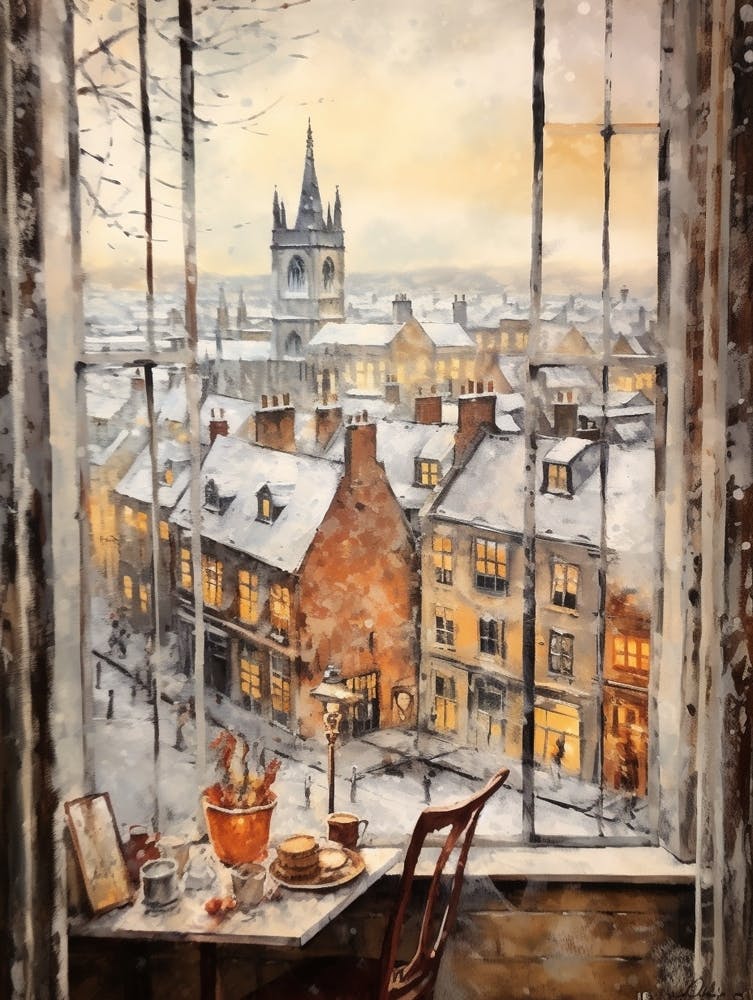 Winter Cityscape York United Kingdom 3