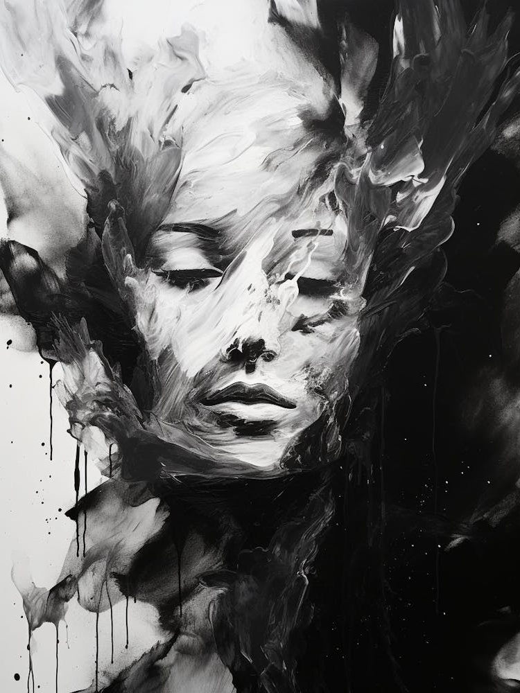 Silence Abstract Black And White 11