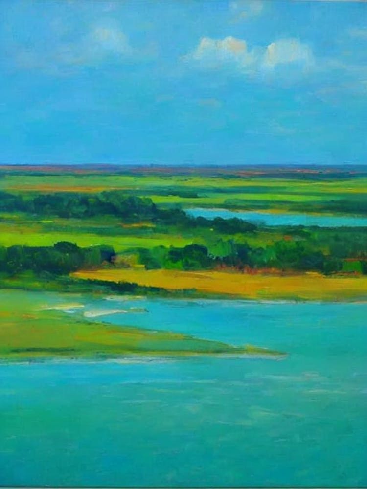Kakadu National Park Australia Blue Oil Painting 1 