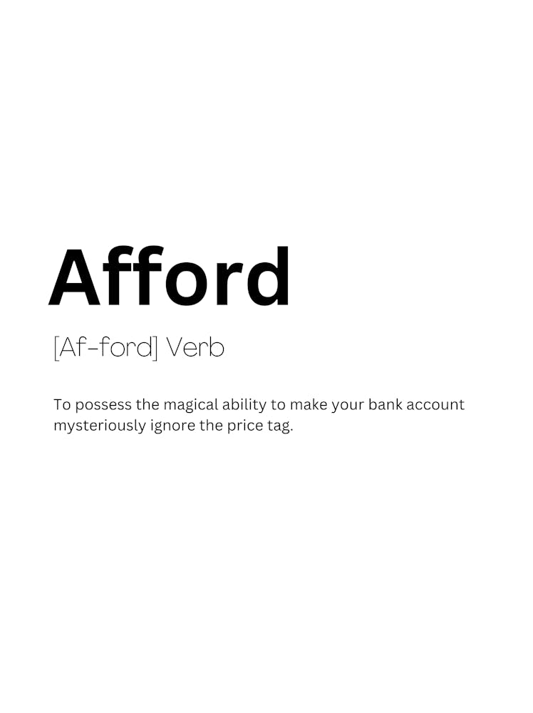 Afford Definition Meaning