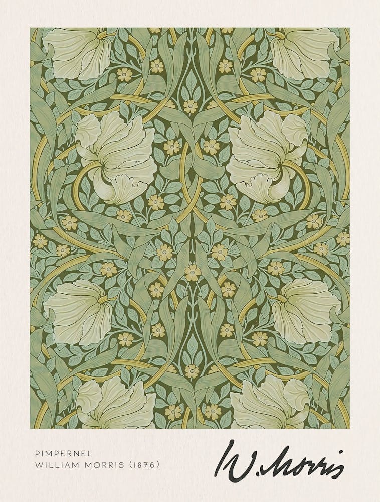 William Morris, Pimpernel, William Morris Signatur