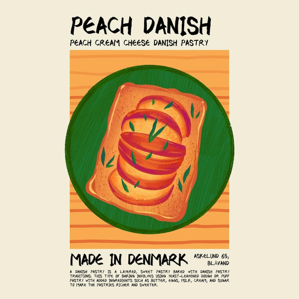 Peach Danish Square