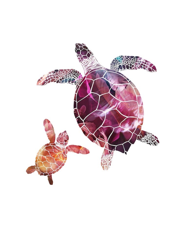 Pink Sea Turtles