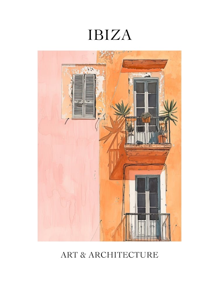 Affiche de Voyage et d'Architecture d'Ibiza 4