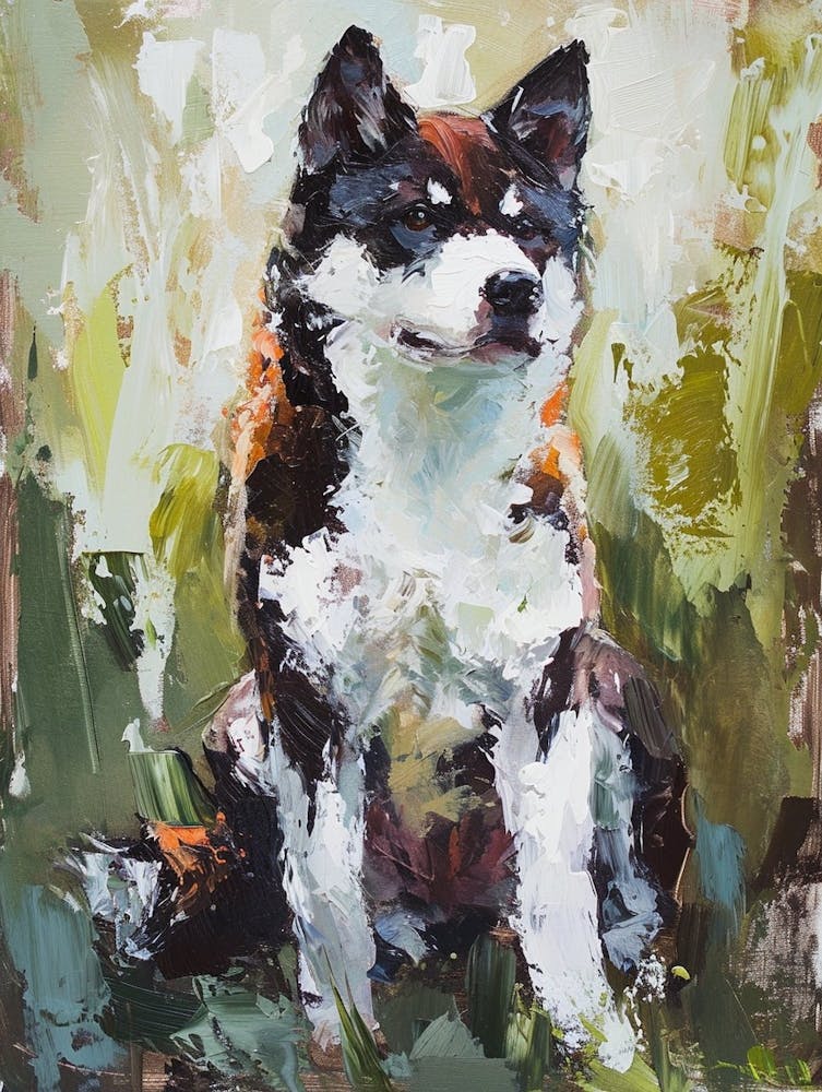 Akita Acrylic Painting 2